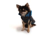 Obleek - bunda pro psa Alex erno petrolejov s reflexnmi prvky