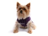 Obleek - svetr pro psa fialov zdoben perlikami