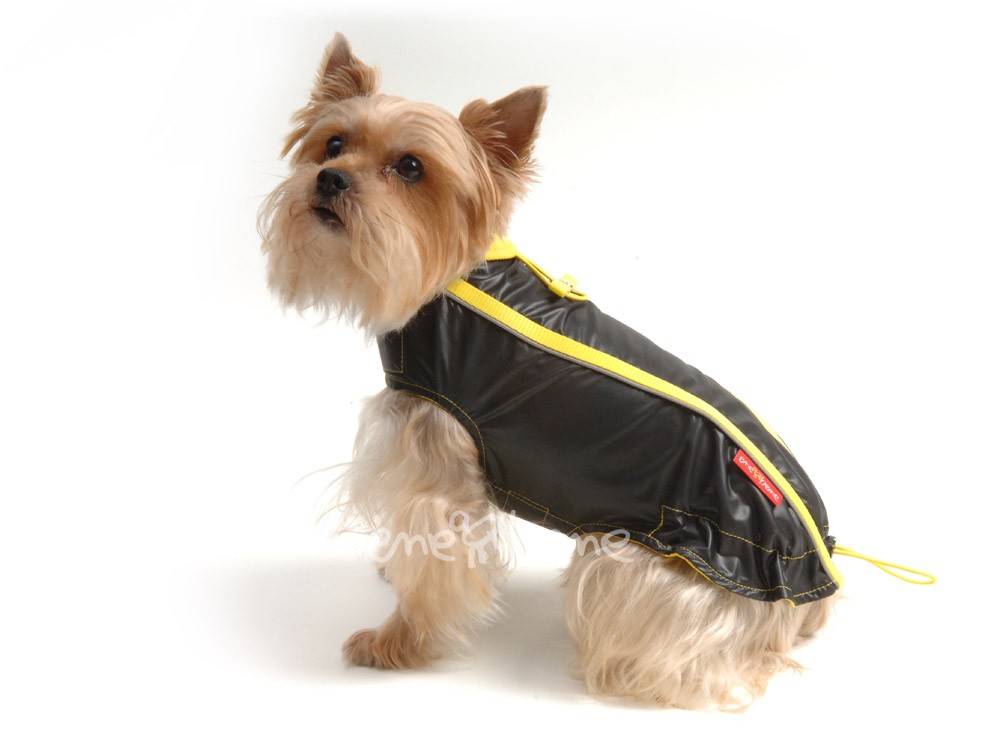 Ene Bene obleček - pláštěnka pro psa Teri černo žlutá s COOLMAX podšívkou - bez rukávků XXL