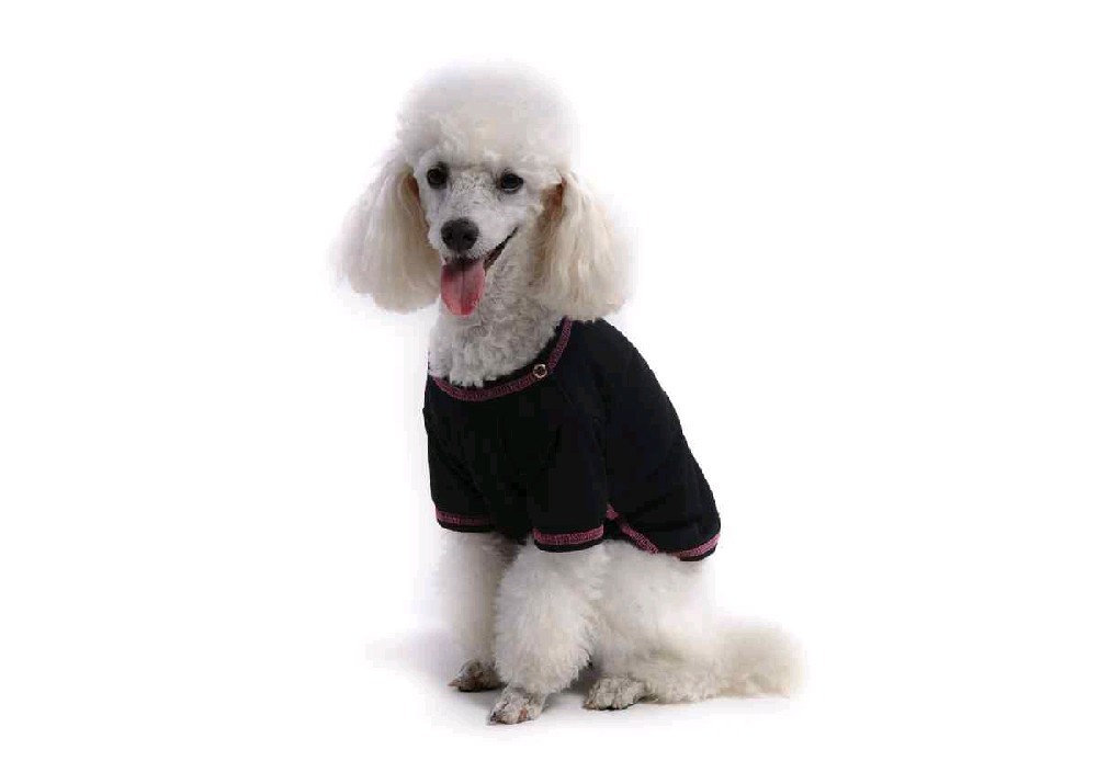 Ene Bene obleček - termotričko pro psa coolmax černé - růžové prošití L