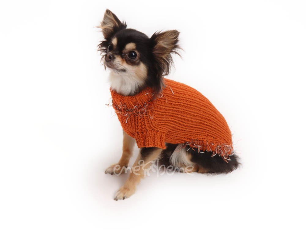 Ene Bene obleček - svetr pro psa Sára cihlově oranžový M
