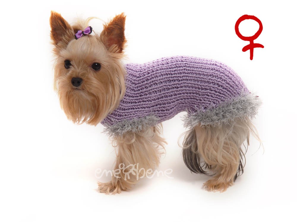 Ene Bene obleček - svetr pro psa Sofi fialkový - fenka XS