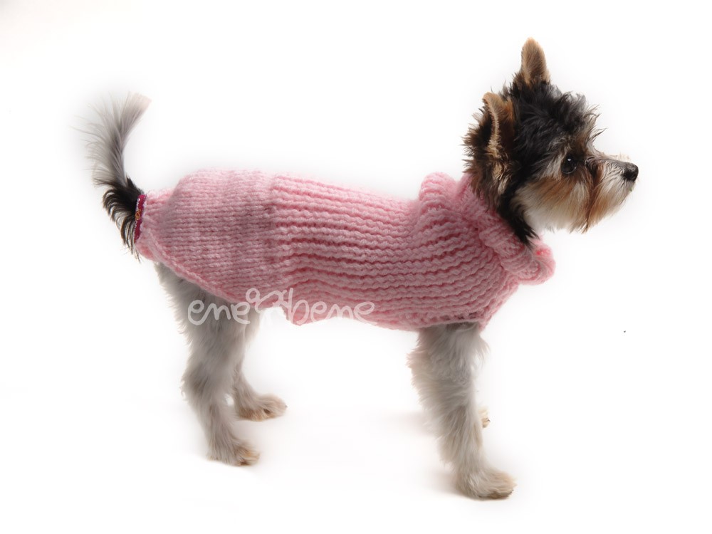 Ene Bene obleček - svetr pro psa Míša růžový S