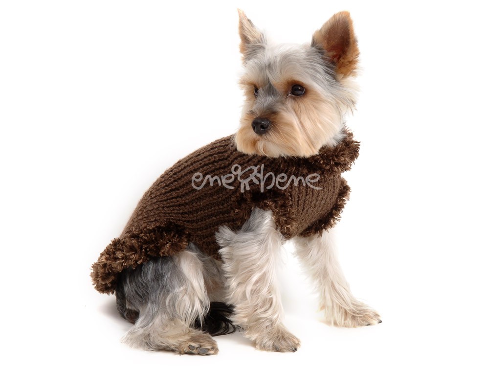 Ene Bene obleček - svetr pro psa Sofi hnědý XS