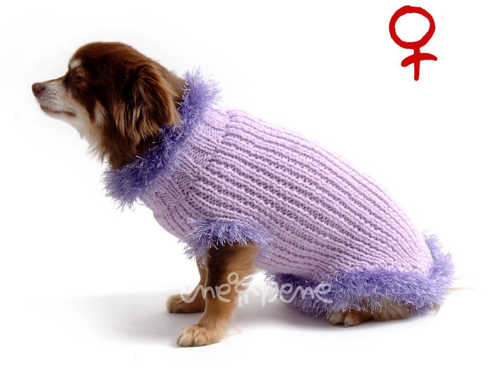 Ene Bene obleček - svetr pro psa Sofi fialkový 2 - fenka XS