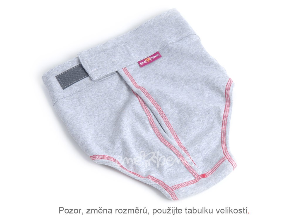 Ene Bene hárací kalhotky Ajla šedé - suchý zip, větší XL