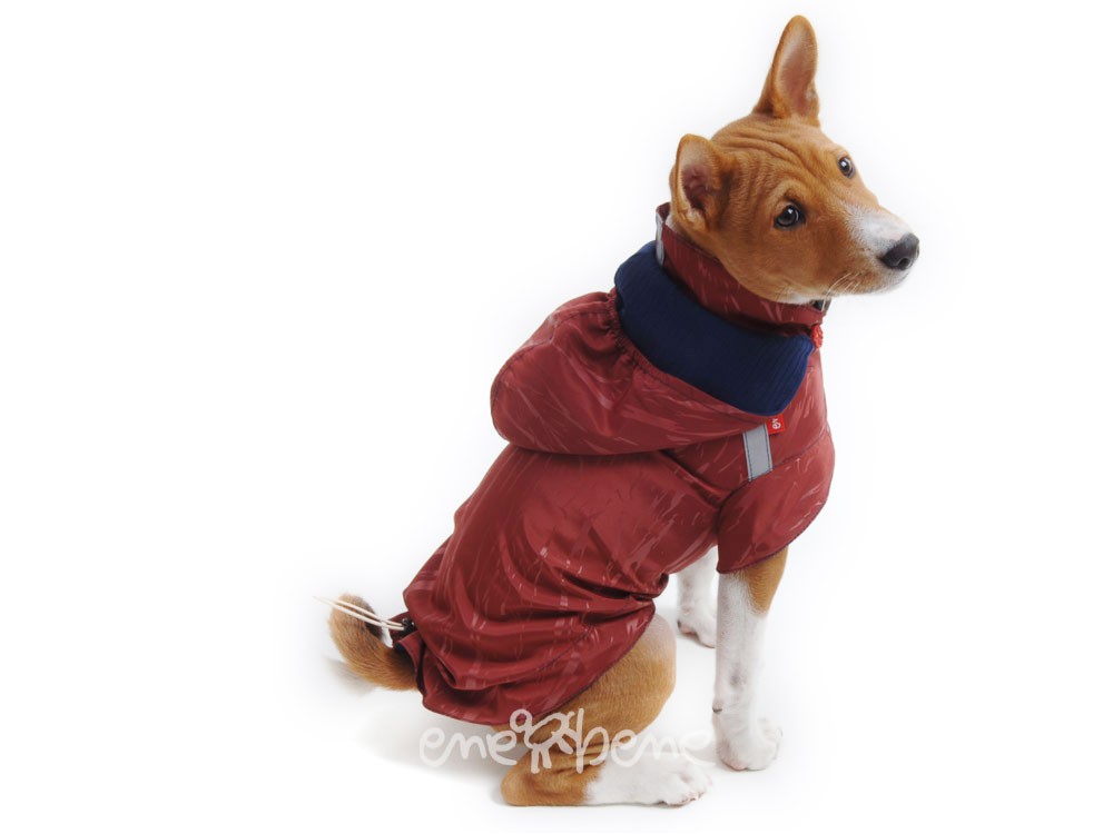 Ene Bene obleček - pláštěnka pro psa Lea skořicová s kapucí M