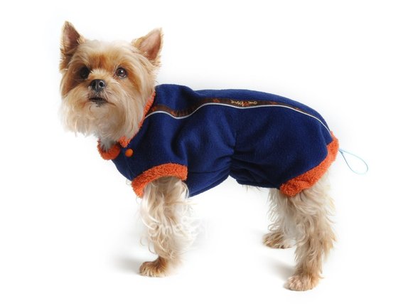 Obleček - mikina pro psa Danny - modro - oranžová