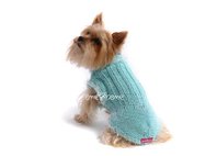 Obleek - svetr pro psa zelen zdoben kamnky