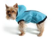 Obleček - mikina pro psa Danny tyrkysová s kapucí