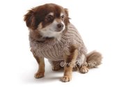Obleček - svetr pro psa Sofi světle hnědý - fenka