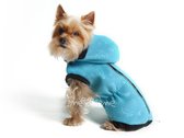 Obleček - mikina pro psa Danny tyrkysová s kapucí