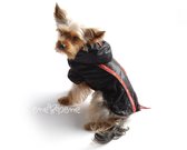 Obleček - pláštěnka pro psa Tedy černo červená s COOLMAX podšívkou