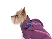 Obleček - pláštěnka pro psa Tobi vínová s kapucí