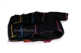 Obleček - termotričko pro psa coolmax černé - růžové prošití