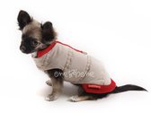 Obleček - vesta pro štěně Glori béžovo červená